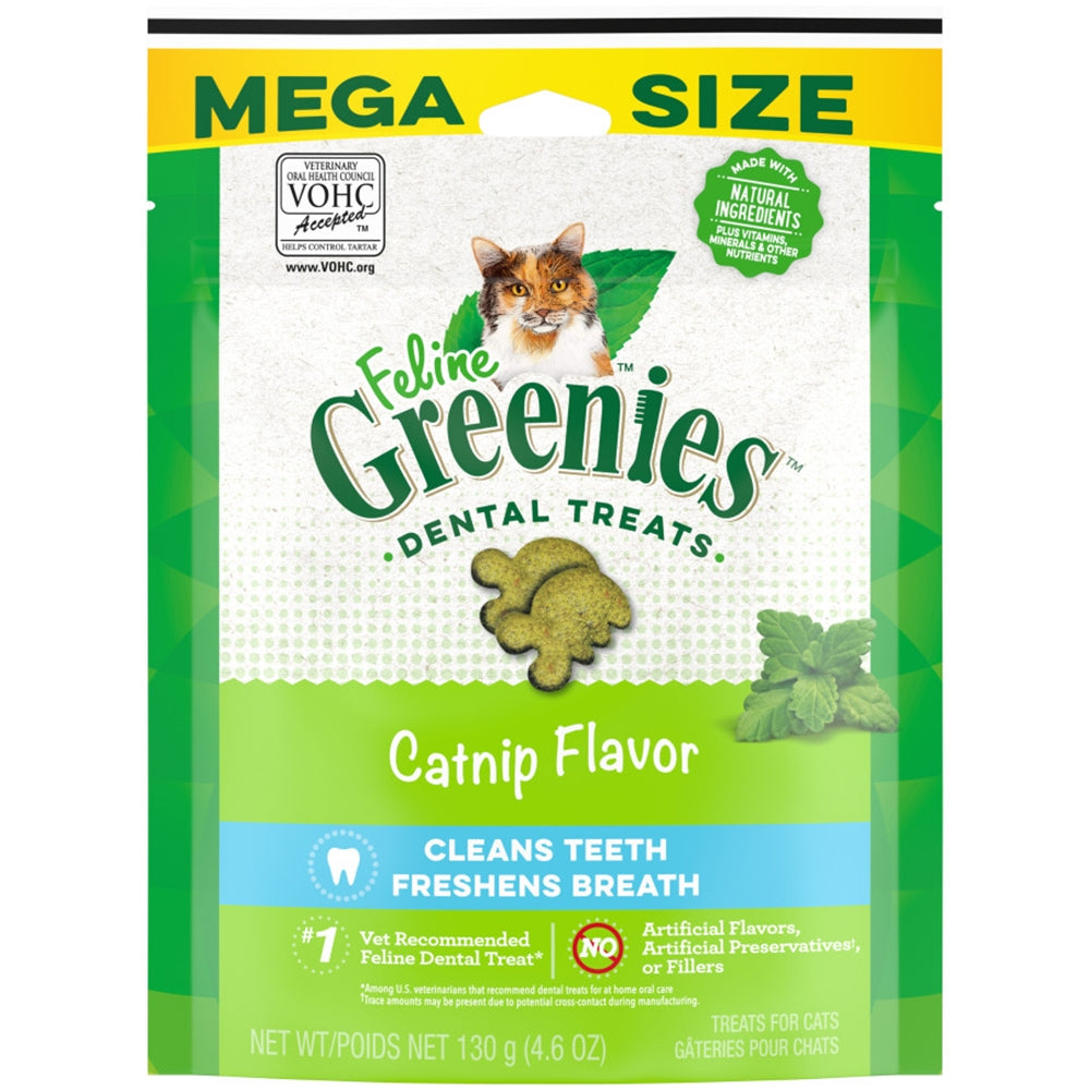 Greenies FELINE Cat Dental Treat Catnip Flavor 4.6oz.