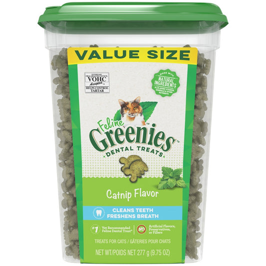 Greenies FELINE Cat Dental Treat Catnip Flavor 9.75 oz