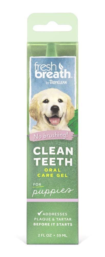 TropiClean Fresh Breath Brushing Dental & Oral Care Gel for Puppies 2 oz