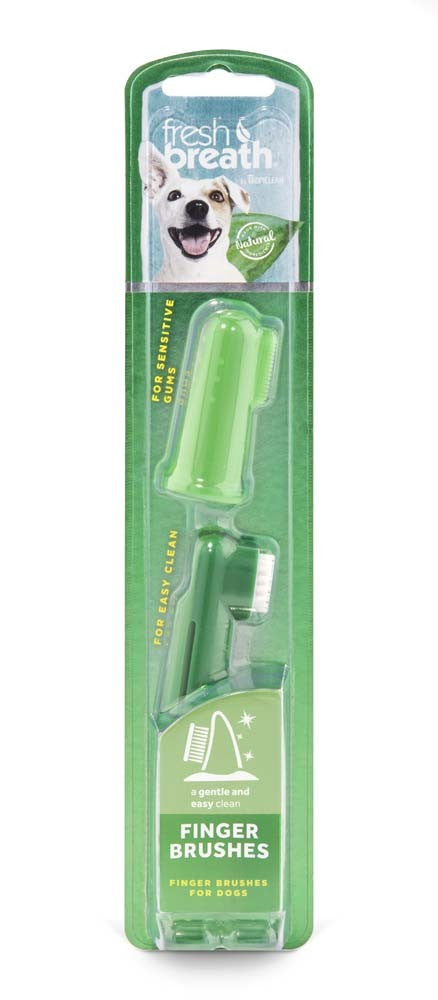 TropiClean Fresh Breath Finger Brushes for Dogs 2 Pack
