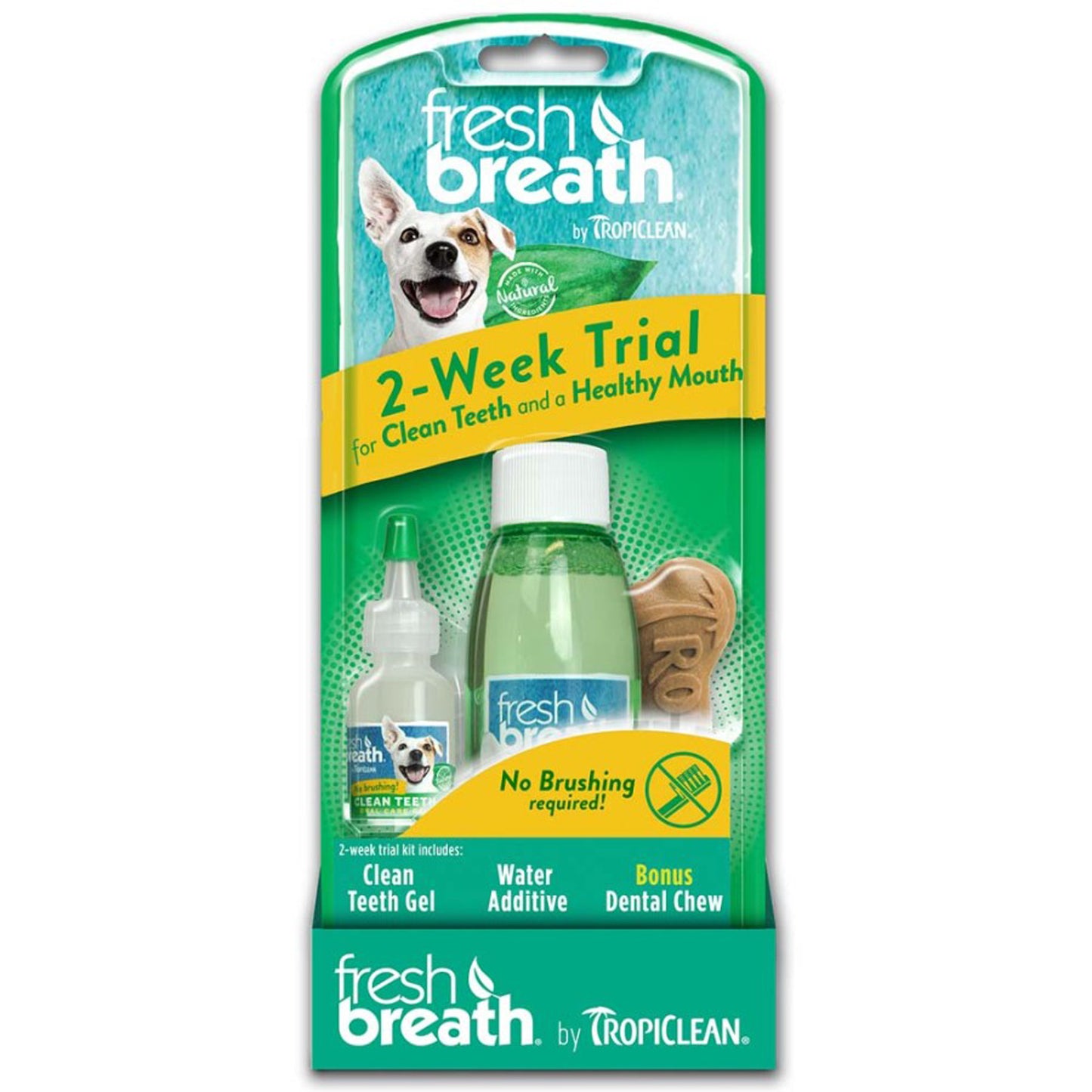 Tropiclean Fresh Breath 2Week Dental Trial Kit Counter 3 Piece Display 4 Pk