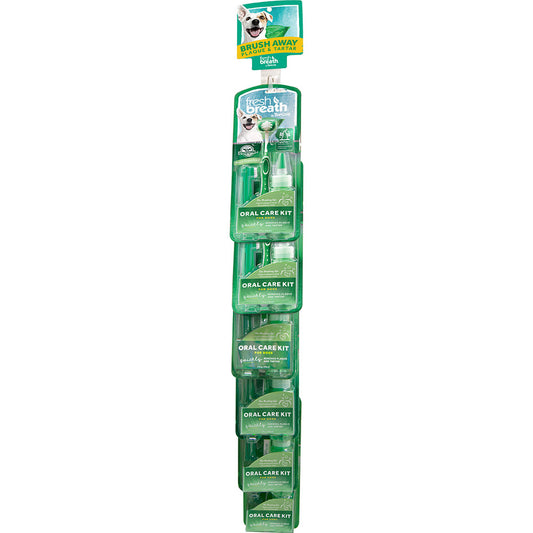 Tropiclean Fresh Breath Oral Care Kit Clip Strip Display 6 Piece