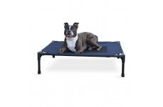 Creative Solutions by K&H Elevated Pet Bed Navy Blue Medium 25 X 32 X 7 Inches