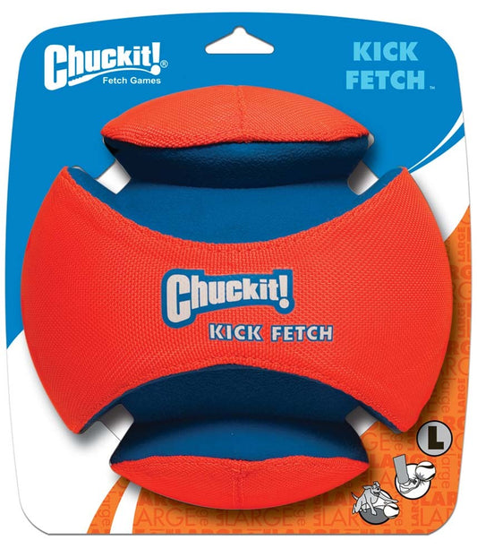 Chuckit! Kick Fetch Ball Dog Toy Blue, Orange Large