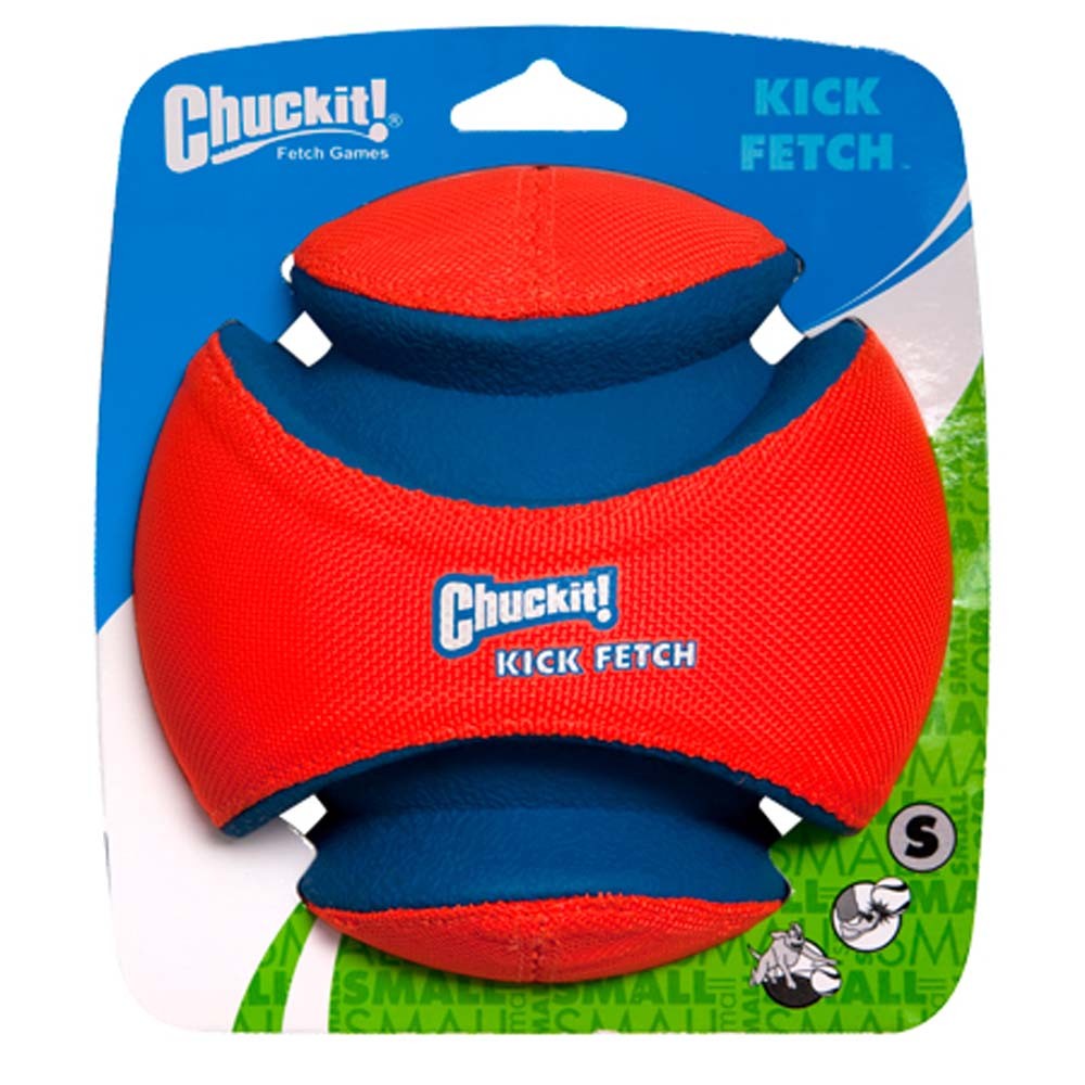 Chuckit! Kick Fetch Ball Dog Toy Blue, Orange Small