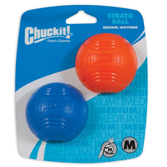 Chuckit! Strato Ball Dog Toy Blue, Orange 2 Pack Medium