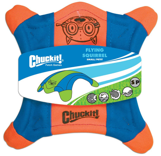 Chuckit! Flying Squirrel Dog Toy Blue, Orange Small