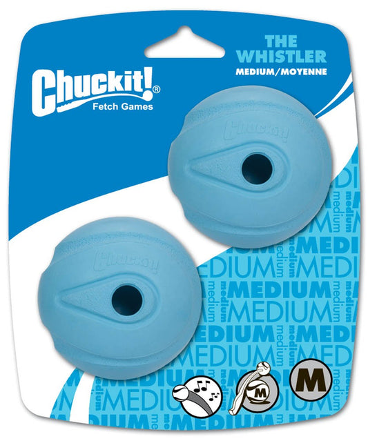 Chuckit! The Whistler Ball Dog Toy Assorted 2 Pack Medium