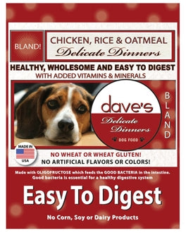 Daves Delicate Dinners (Easy To Digest) Chicken Meal, Rice and Oatmeal 16 Lbs