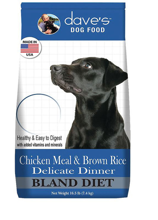 Dave's Pet Food Restricted Diet Chicken Meal & Brown Rice Delicate Dinner 30lbs.