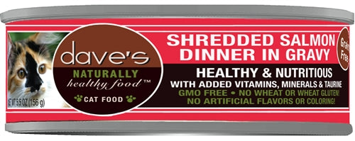 Daves Naturally Healthy Shredded Salmon In Gravy 5.5Oz (Case Of 24)