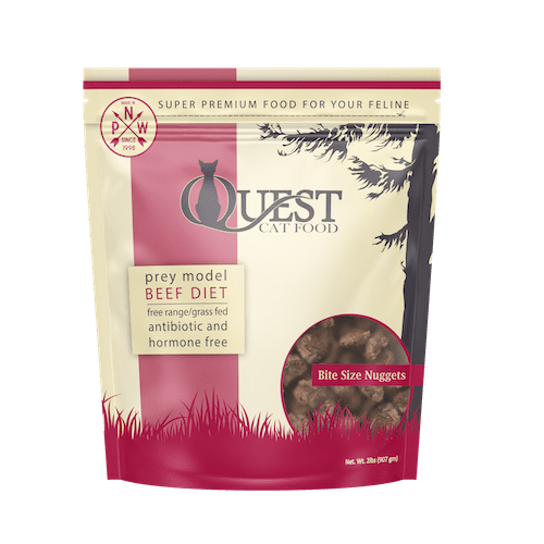 Steves Cat Quest Freeze Dried Nuggets Beef 10oz.