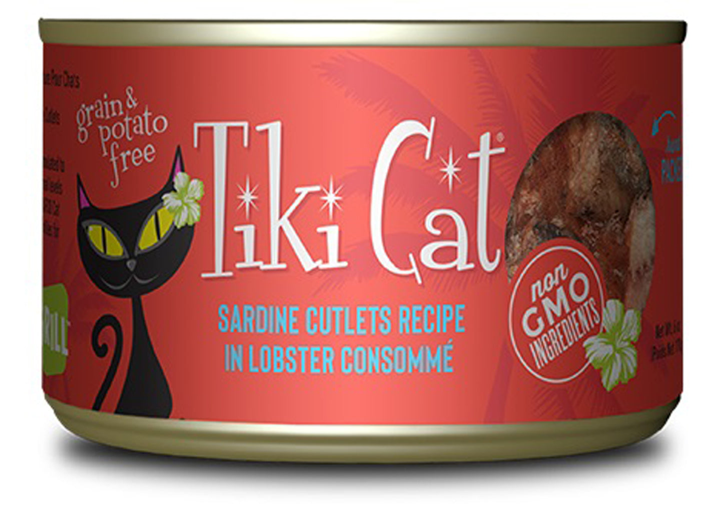 Tiki Pets Cat Bora Bora Grill Sardine Cutlets in Lobster Consomme 6oz.(Case Of 8)