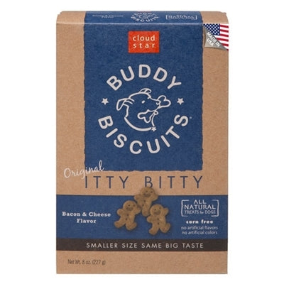 Cloud Star Original Itty Bitty Buddy Biscuits With Bacon and Cheese Dog Treats, 8-Oz. Box