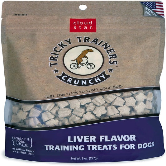 Cloud Star Crunchy Tricky Trainers Liver Flavor Dog Treats, 8-Oz. Bag