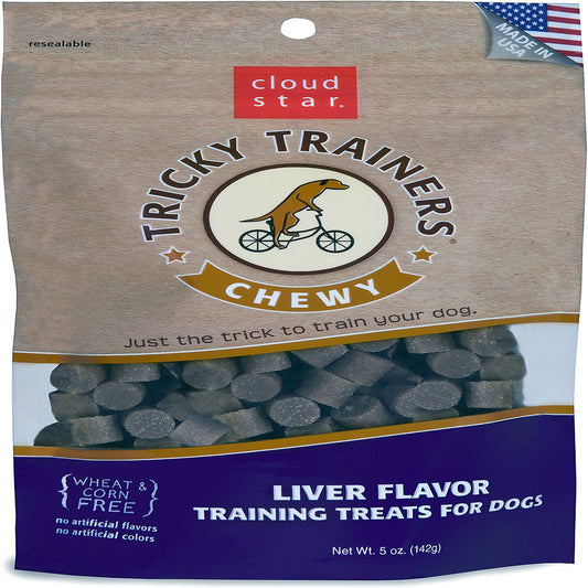 Cloud Star Chewy Tricky Trainers Liver Flavor Dog Treats, 5-Oz. Bag