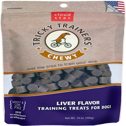 Cloud Star Chewy Tricky Trainers Liver Flavor Dog Treats, 14-Oz. Bag