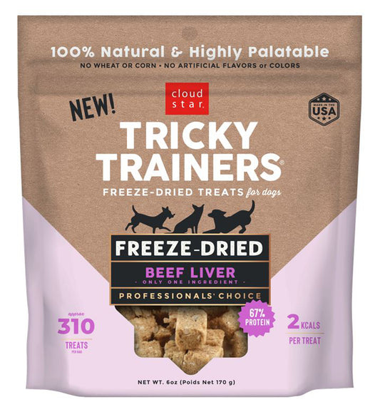 Cloud Star Dog Tricky Trainer Grain-Free Beef Liver 6Oz