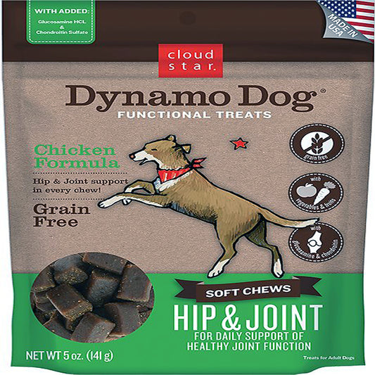 Cloud Star Dynamo Dog Hip and Joint Soft Chews Chicken Formula Dog Treats, 14-Oz. Bag