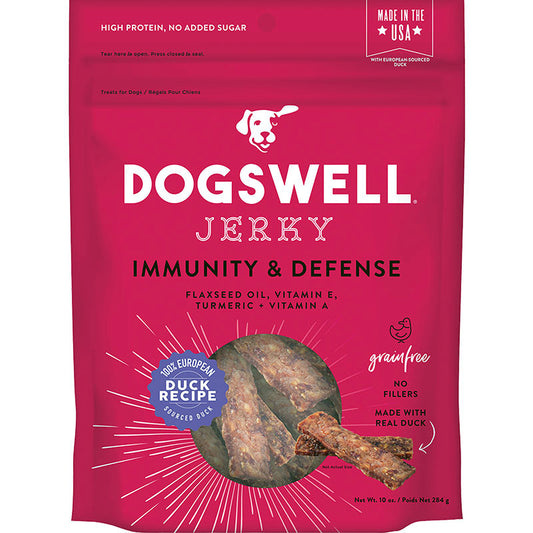 Dogswell Jerky Immunity and Defense Grain-Free Duck 10Oz