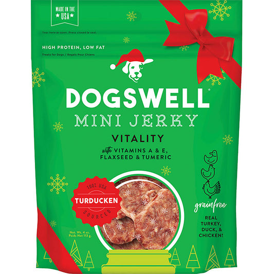 Dogswell Dog Holiday Jerky Turducken 4Oz