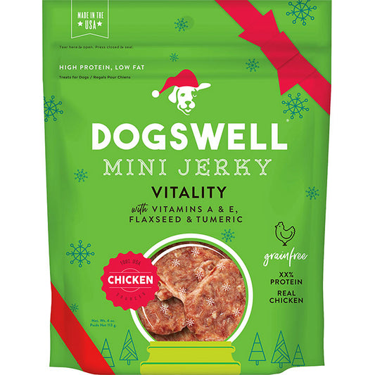 Dogswell Dog Holiday Jerky Chicken 4Oz