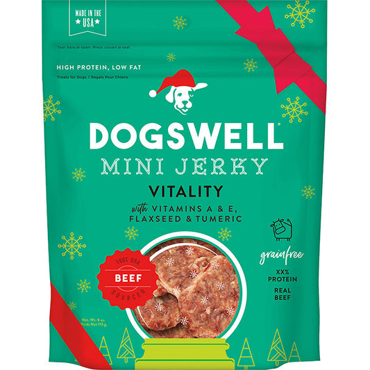 Dogswell Dog Holiday Jerky Beef 4Oz