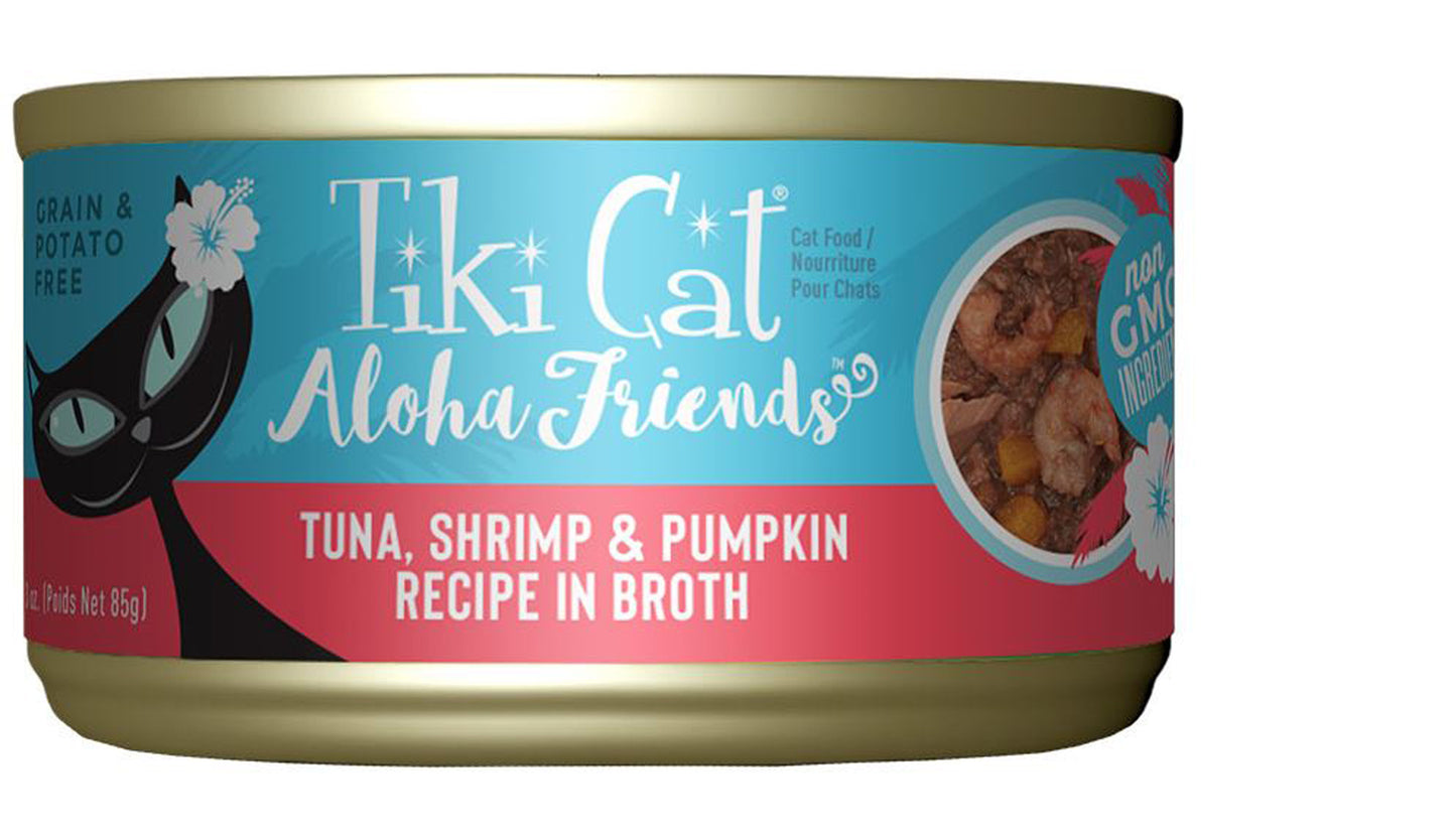 Tiki Pets Cat Aloha Friends Tuna, Shrimp & Pumpkin 3oz. (Case Of 12)