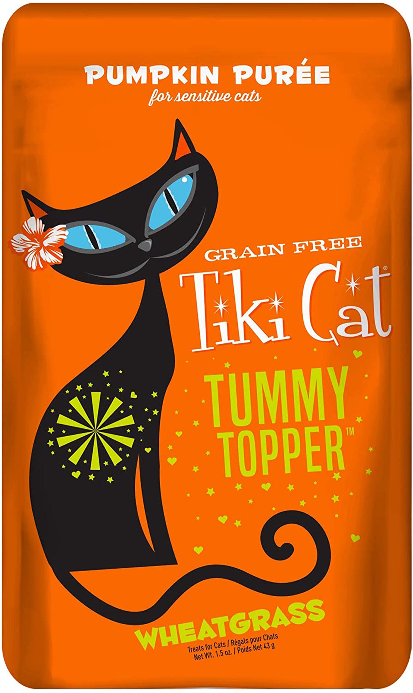 Tiki Pets Cat Tummy Topper Pumpkin Puree & Wheatgrass 1.5oz. (Case Of 12)