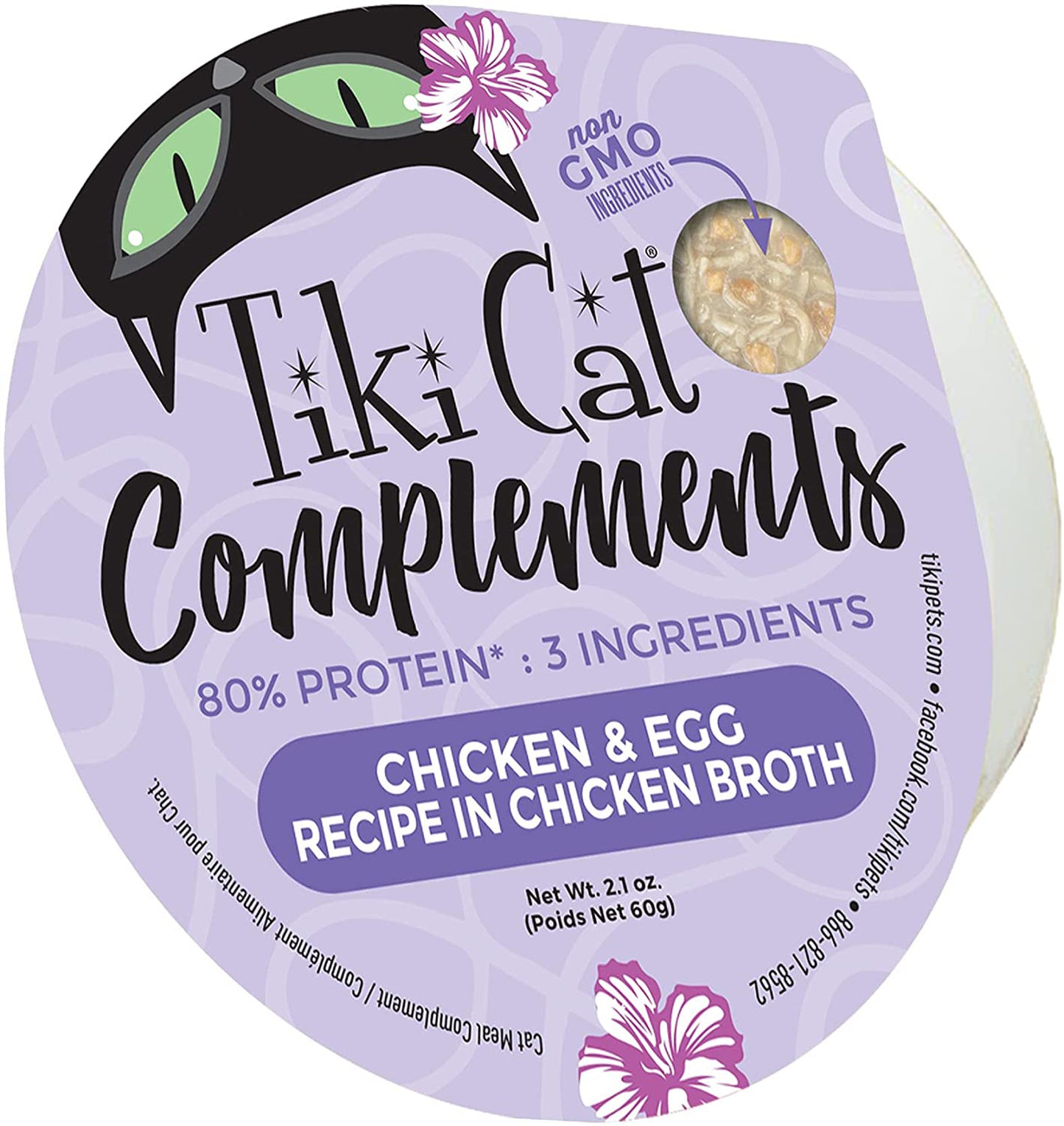 Tiki Pets Cat Complements Chicken and Egg 2.1oz. (Case Of 8)