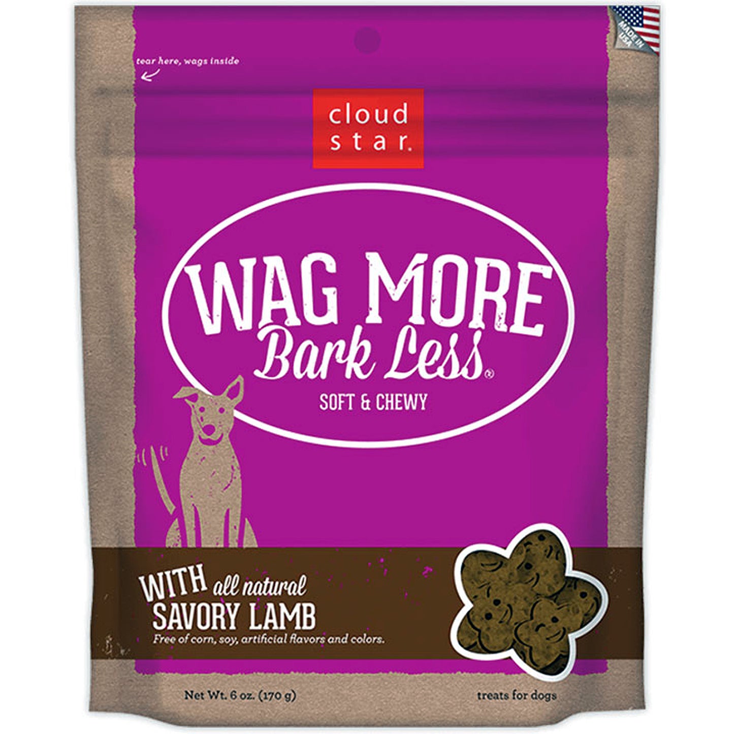 Cloud Star Wagmore Dog Puppy Grain Free Soft and Chewy Beef 5Oz