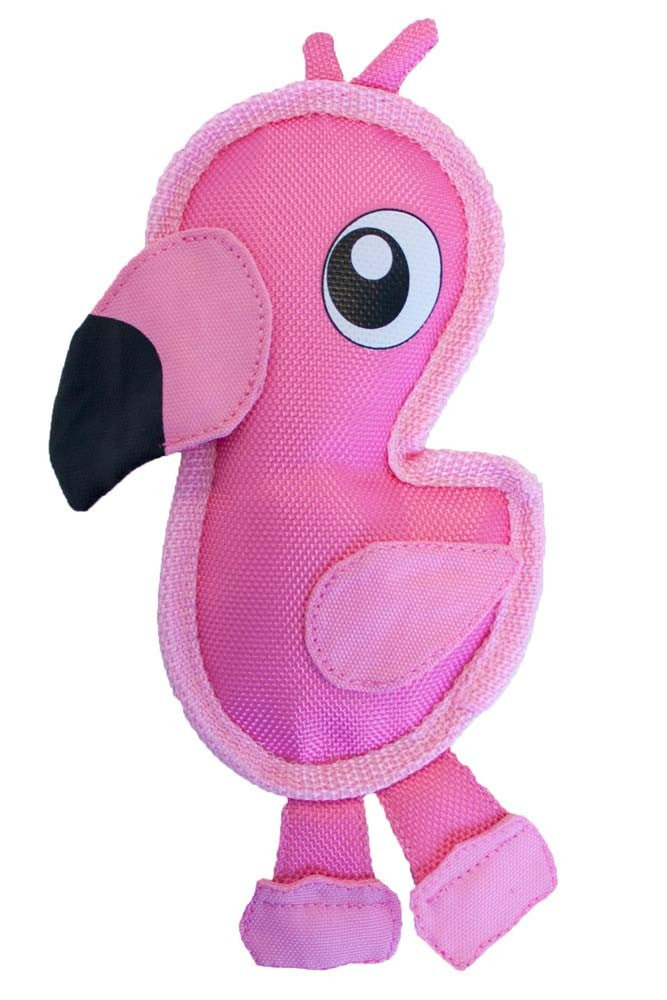 Outward Hound Invincibles Dog Toy Fire Biterz Flamingo Small