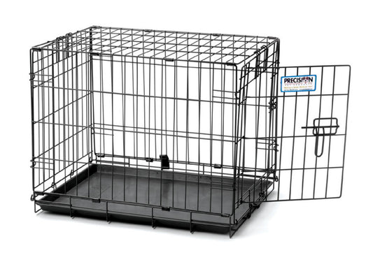 Precision Pet Products ProValu 1 Door Wire Dog Crate Hard-Sided Black 19 in