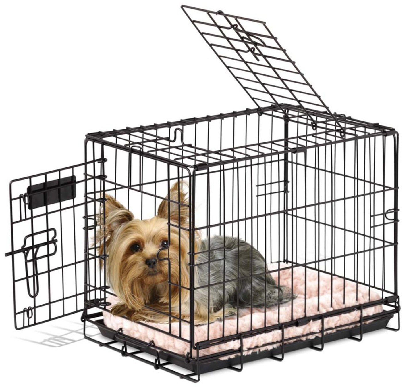 Precision Pet Products 2 Door Great Crate for Dog Hard-Sided Black 19 in