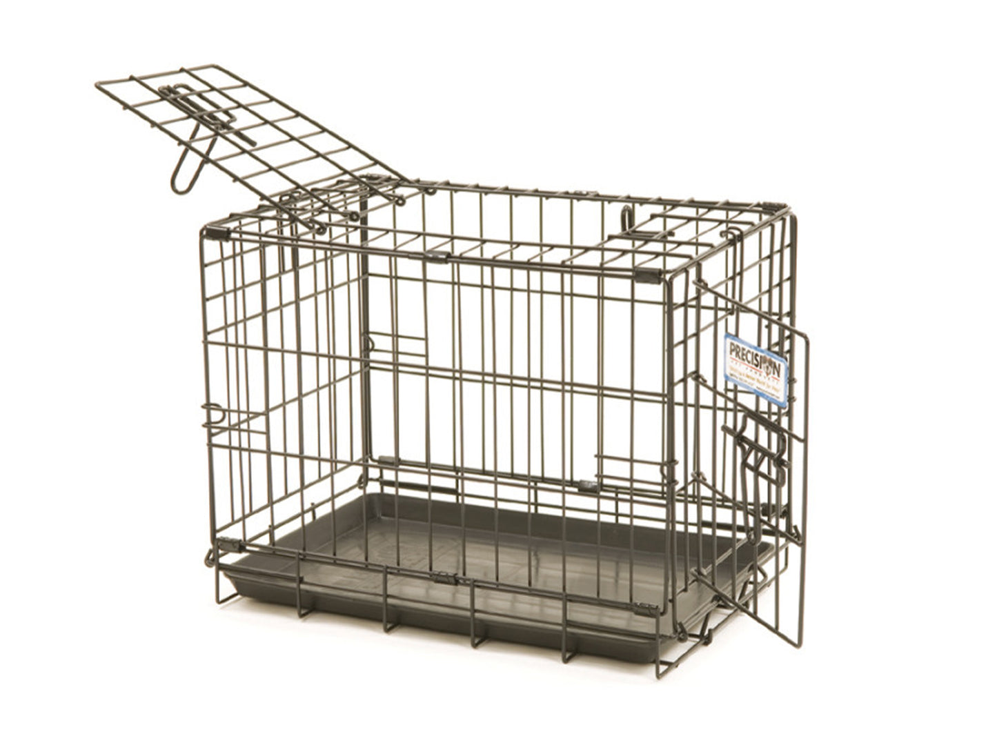 Precision Pet Products ProValu 2 Door Wire Dog Crate Hard-Sided Black 19 in