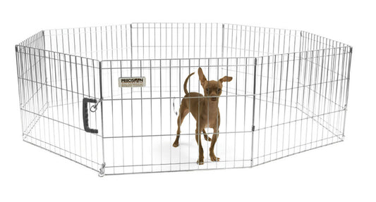 Precision Pet Products Exercise Pen Silver 18 in