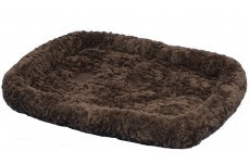 Snoozzy Plush Bolster Kennel Dog Mat Brown Extra Small