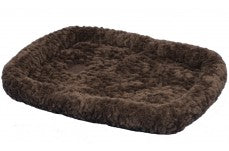 Snoozzy Plush Bolster Kennel Dog Mat Brown Medium