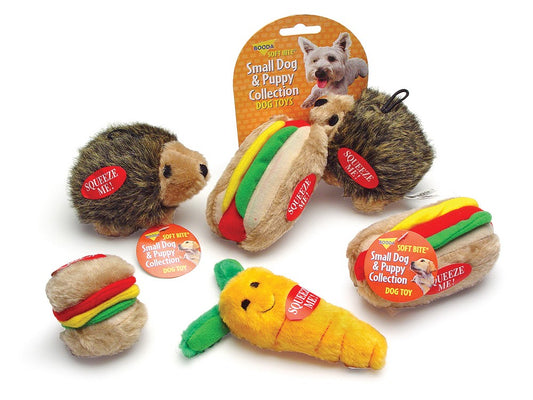 Aspen Hamburger with Squeakers Small Dog & Puppy Toy Multi-Color Small