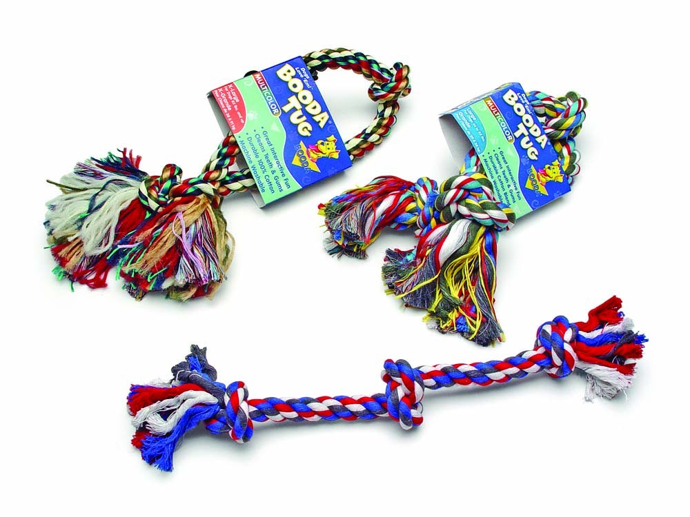 Booda 3-Knot Tug Rope Dog Toy 3 Knots Multi-Color Large