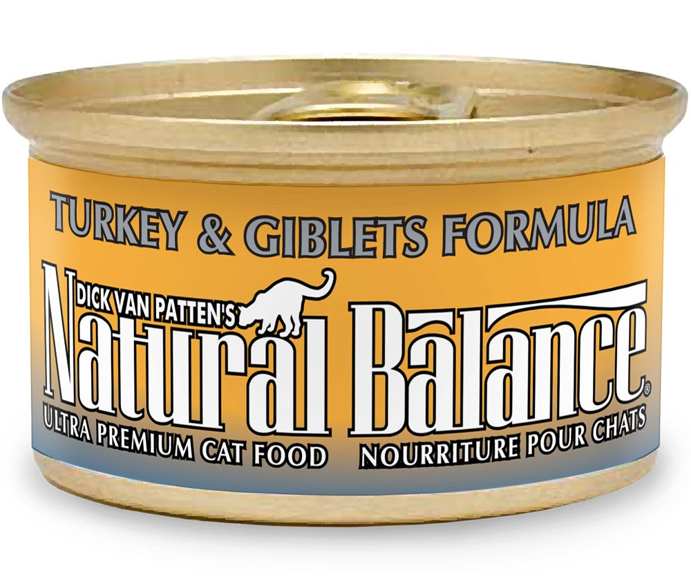 Natural Balance Pet Foods Turkey and Giblets Formula Canned Cat Wet Food 24Ea/3 Oz, 24 Pk