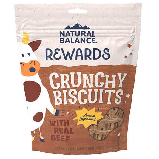 Natural Balance Pet Foods Rewards Crunchy Biscuits Dog Treats Beef 1ea/14 oz