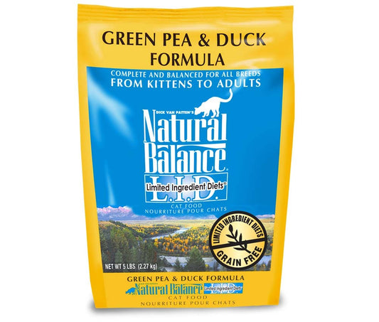 Natural Balance Pet Foods L.I.D Green Pea & Duck Formula Dry Cat Food 5 lb
