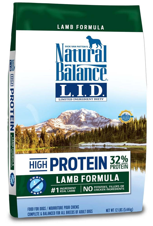 Natural Balance Lid High Protein Lamb Formula 12Lbs