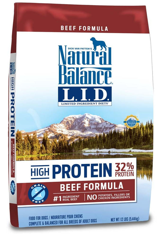 Natural Balance Lid High Protein Beef Formula 12Lbs