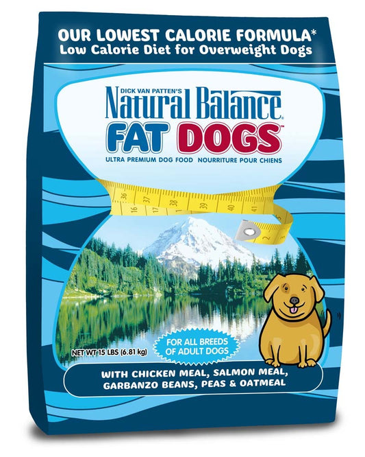 Natural Balance Pet Foods Fat Dogs Chicken & Salmon Formula Low Calorie Dry Dog Food 15 lb
