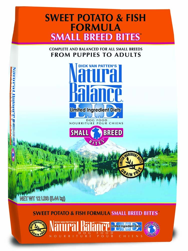 Natural Balance Lid Sweet Potato and Fish Small Breed Bites Dry Dog Food 12Lb