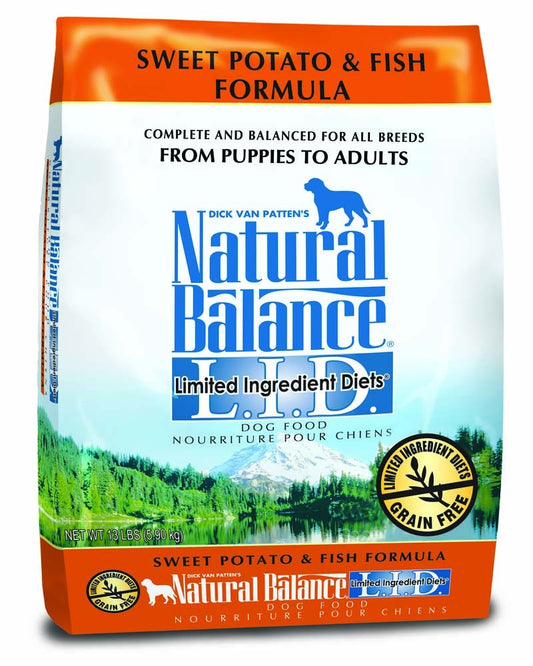 Natural Balance Lid Sweet Potato and Fish Dry Dog Food 13Lb