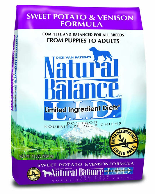 Natural Balance Lid Sweet Potato and Venison Dry Dog Food 13Lb