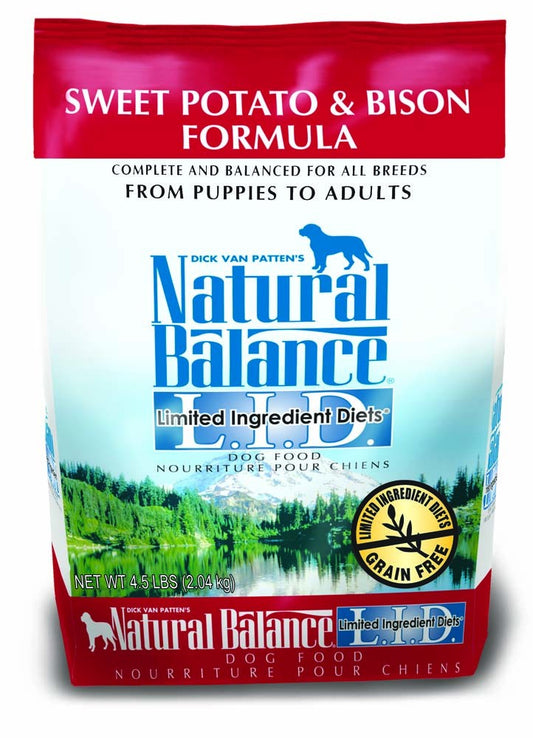 Natural Balance Lid Sweet Potato and Bison Dry Dog Food 4.5Lb